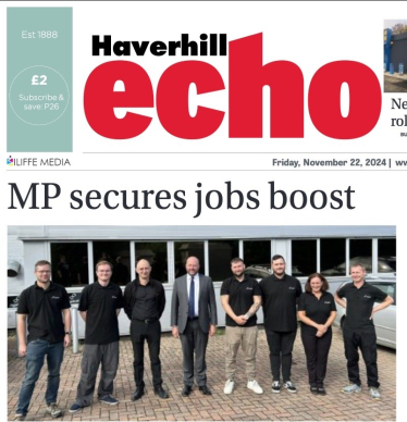 MP saves jobs in Haverhill